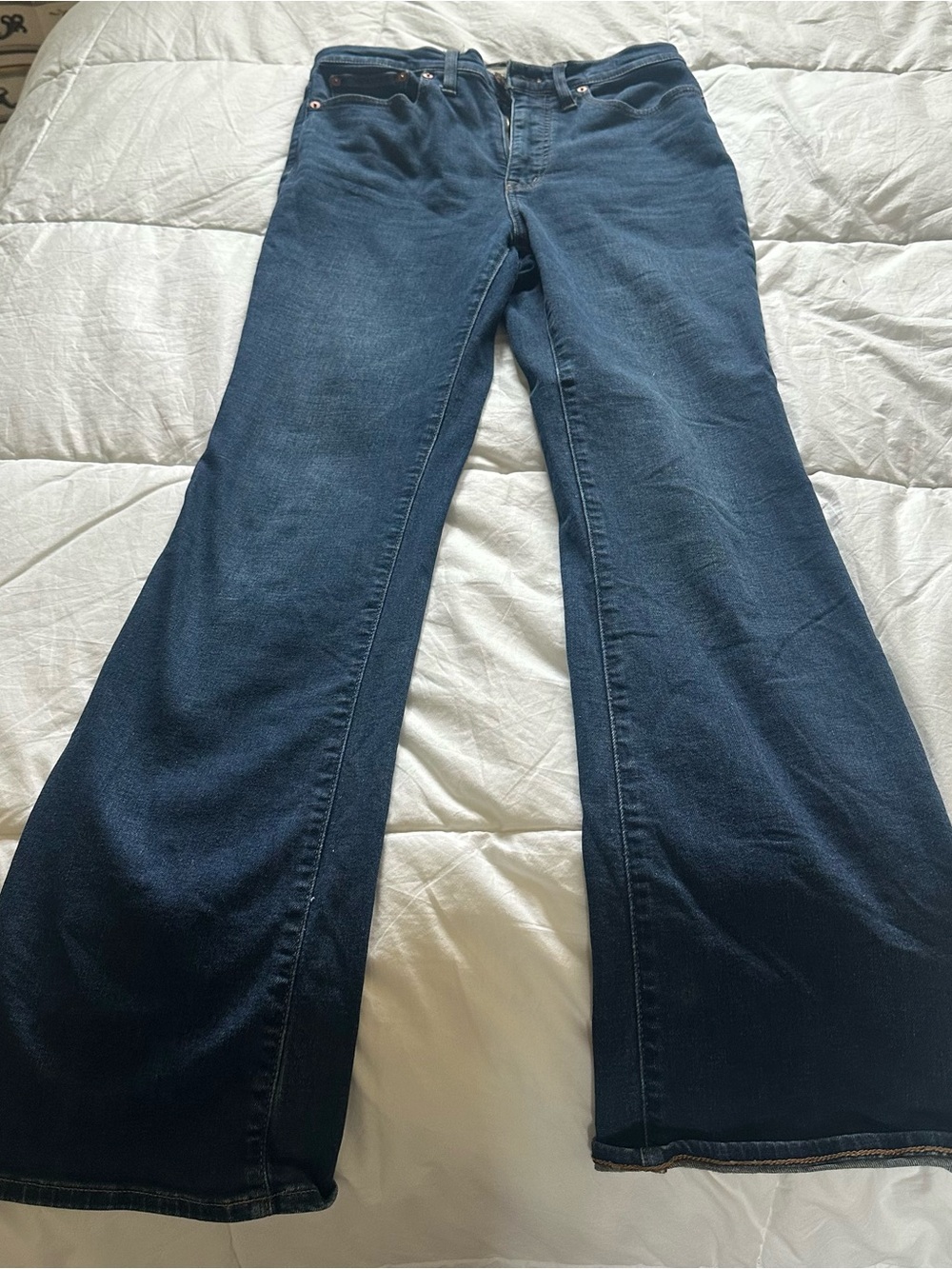 Madewell Dark Blue Flare Jeans - Wide Leg